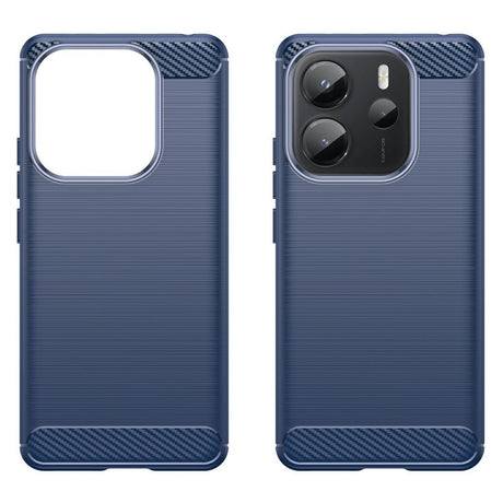 EIDERWOOD Xiaomi Redmi Note 14 (4G) Brushed Carbon Fiber Flexible Plastic Case - Blue