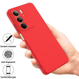 EIDERWOOD Realme C75 Liquid Silicone Case w. Strap - Red