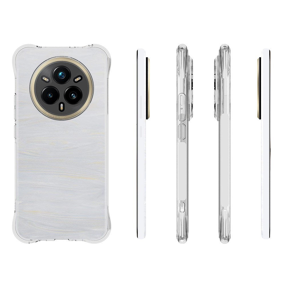 Realme 14 Pro+ (5G) EIDERWOOD Plastic Case with Shock Absorbing Corners - Transparent