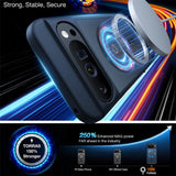 Google Pixel 9 Pro XL TORRAS Mat Case - MagSafe Compatible - Transparent / Dark Blue