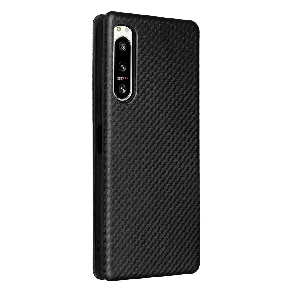 Sony Xperia 5 IV Carbon Fiber Flexible Plastic Case - Black