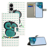 EIDERWOOD Samsung Galaxy S25 Edge Faux Leather Case with Wallet & Stand Function - Sleeping Owl