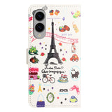 EIDERWOOD Samsung Galaxy S25 Edge Faux Leather Case with Wallet & Stand Function - Eiffel Tower