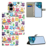 EIDERWOOD Samsung Galaxy S25 Edge Faux Leather Case with Wallet & Stand Function - Owls