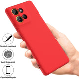 EIDERWOOD Motorola Moto G15 Power Lined Silicone Case with Strap - Red