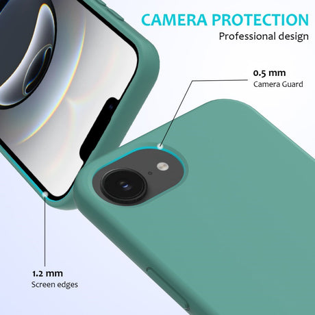 EIDERWOOD iPhone 16e Lined Silicone Case - Dark Green