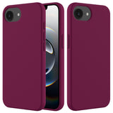 EIDERWOOD iPhone 16e Lined Silicone Case - Wine Red