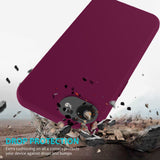 EIDERWOOD iPhone 16e Lined Silicone Case - Wine Red