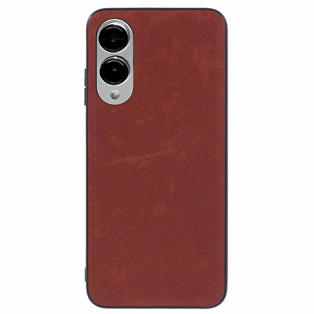 EIDERWOOD Samsung Galaxy S25 Edge Faux Leather Coated Plastic Case - Brown