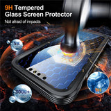 iPhone 17e / 16e Hybrid Plastic Case with Built-In Screen Protector - MagSafe Compatible - Transparent / Black