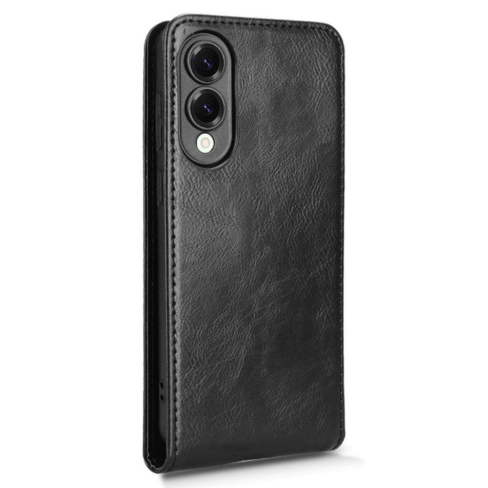 EIDERWOOD Samsung Galaxy S25 Edge Vertical Flip Case with Card Holder - Black