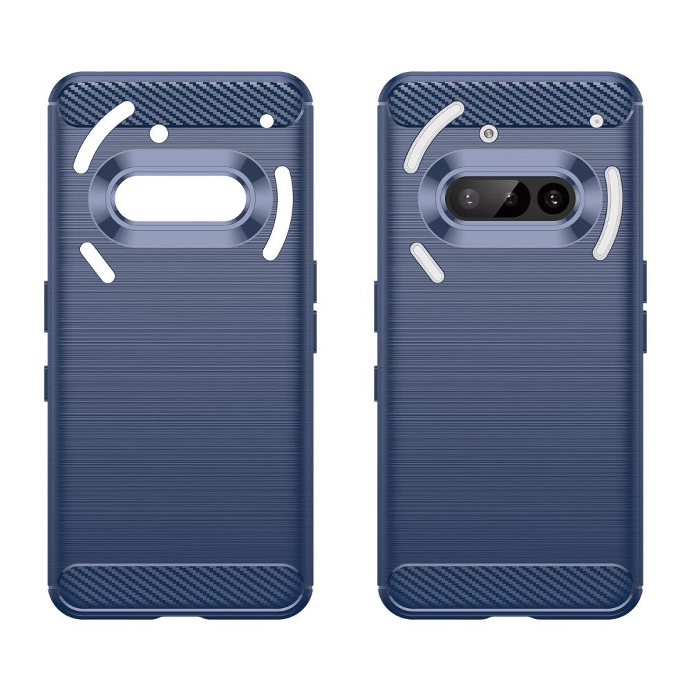 EIDERWOOD Nothing Phone (3a) Brushed Carbon Fiber Flexible Plastic Case - Blue