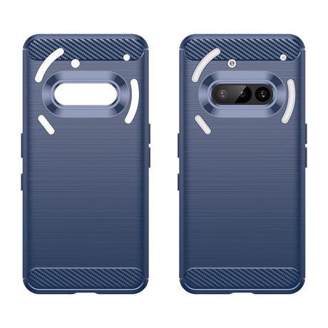 EIDERWOOD Nothing Phone (3a) Brushed Carbon Fiber Flexible Plastic Case - Blue