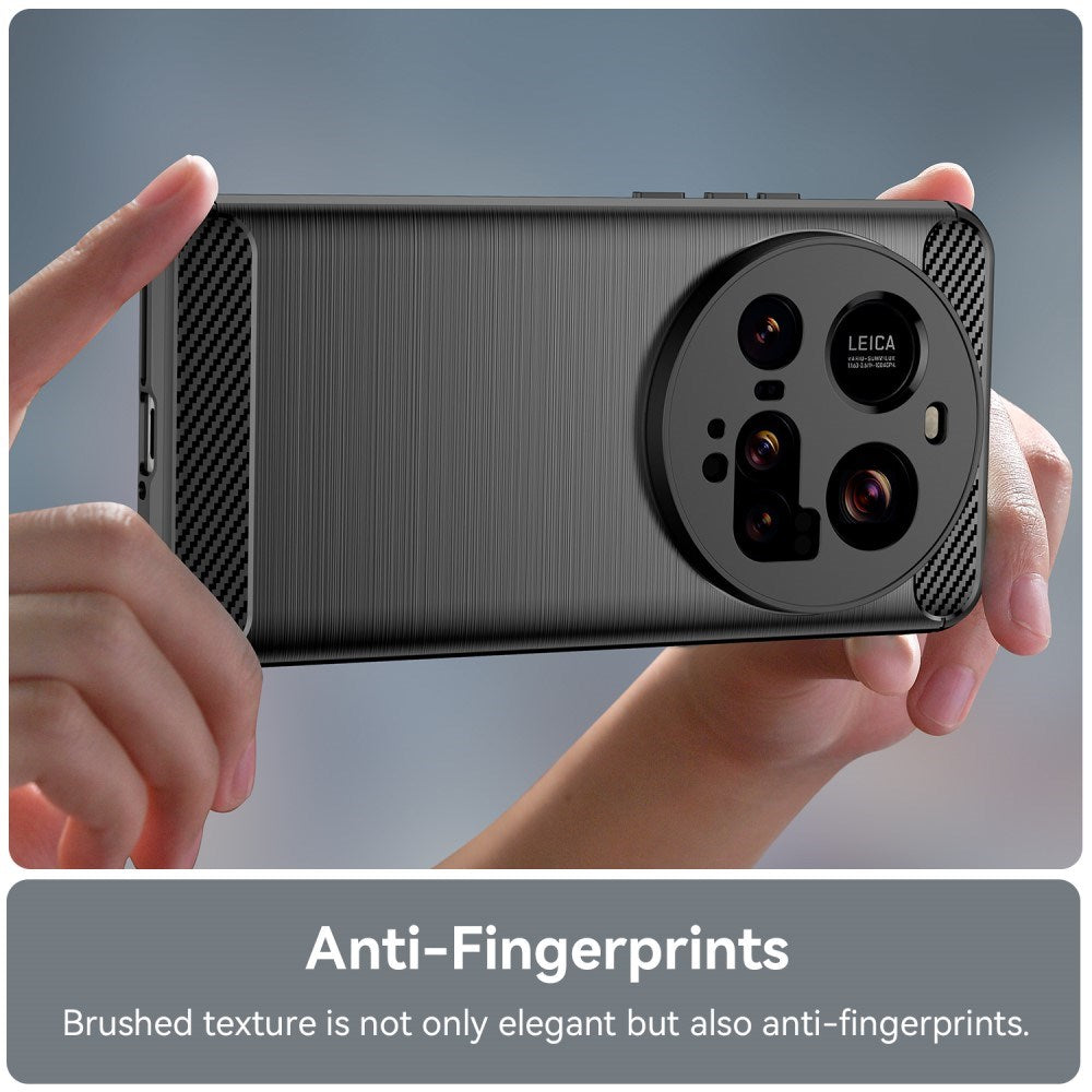 EIDERWOOD Xiaomi 15 Ultra Brushed Carbon Fiber Flexible Plastic Case - Black