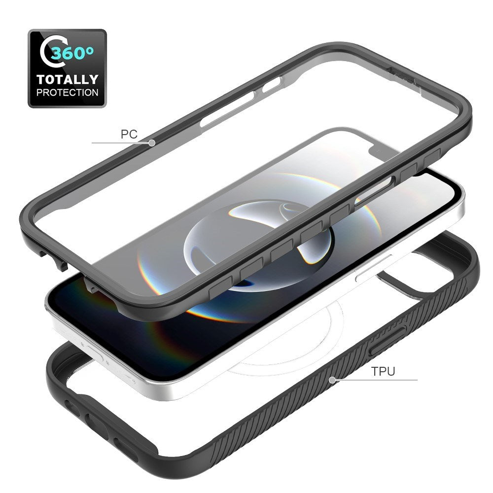 EIDERWOOD iPhone 16e 2-in-1 Case with Built-in Screen Protector - Black