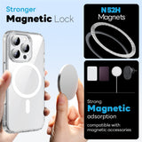 NORTHJO iPhone 16 Pro Max 360° Protection Set with Camera Lens Protection & Screen Protection & Hybrid Case - MagSafe Compatible - Transparent