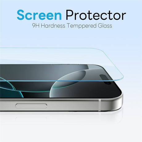 NORTHJO iPhone 16 Pro Max 360° Protection Set with Camera Lens Protection & Screen Protection & Hybrid Case - MagSafe Compatible - Transparent