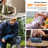 TORRAS iPhone 16e Hybrid Plastic Case with Kickstand - MagSafe Compatible - Black