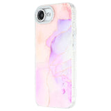 EIDERWOOD iPhone 16e Hybrid Case with Marble Design - Pink