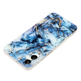 EIDERWOOD Samsung Galaxy S25 Edge Flexible Plastic Case with Marble Pattern - Blue
