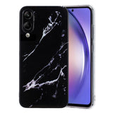 EIDERWOOD Samsung Galaxy S25 Edge Flexible Plastic Case with Marble Pattern - Black