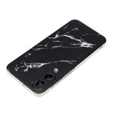 EIDERWOOD Samsung Galaxy S25 Edge Flexible Plastic Case with Marble Pattern - Black