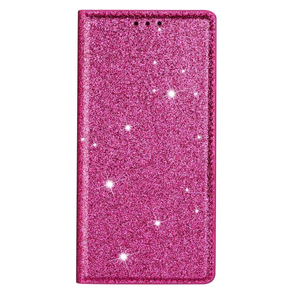 EIDERWOOD Samsung Galaxy S25 Edge Faux Leather Flip Case with Wallet - Glitter - Pink