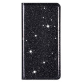 EIDERWOOD Samsung Galaxy S25 Edge Faux Leather Flip Case with Wallet - Glitter - Black