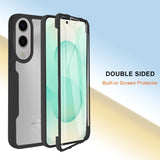 EIDERWOOD Samsung Galaxy S25 Edge Case with Full Protection and Screen Protector Film - Transparent / Black Edge