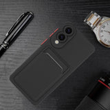 EIDERWOOD Samsung Galaxy S25 Edge Flexible Plastic Case with Cardholder - Black