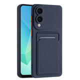 EIDERWOOD Samsung Galaxy S25 Edge Flexible Plastic Case with Cardholder - Dark Blue