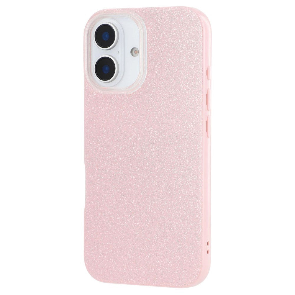 EIDERWOOD IPhone 16 Flexible Plastic Case with Glitter - Pink