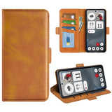 EIDERWOOD Nothing Phone (3a) Faux Leather Flip Case with Wallet & Stand Function - Light Brown