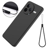 Xiaomi Poco F7 Pro EIDERWOOD Silicone Case with Strap - Black