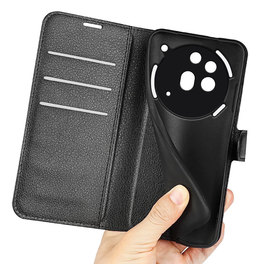EIDERWOOD Nothing Phone (3a) Pro Faux Leather Flip Case with Cardholder & Stand Function - Black