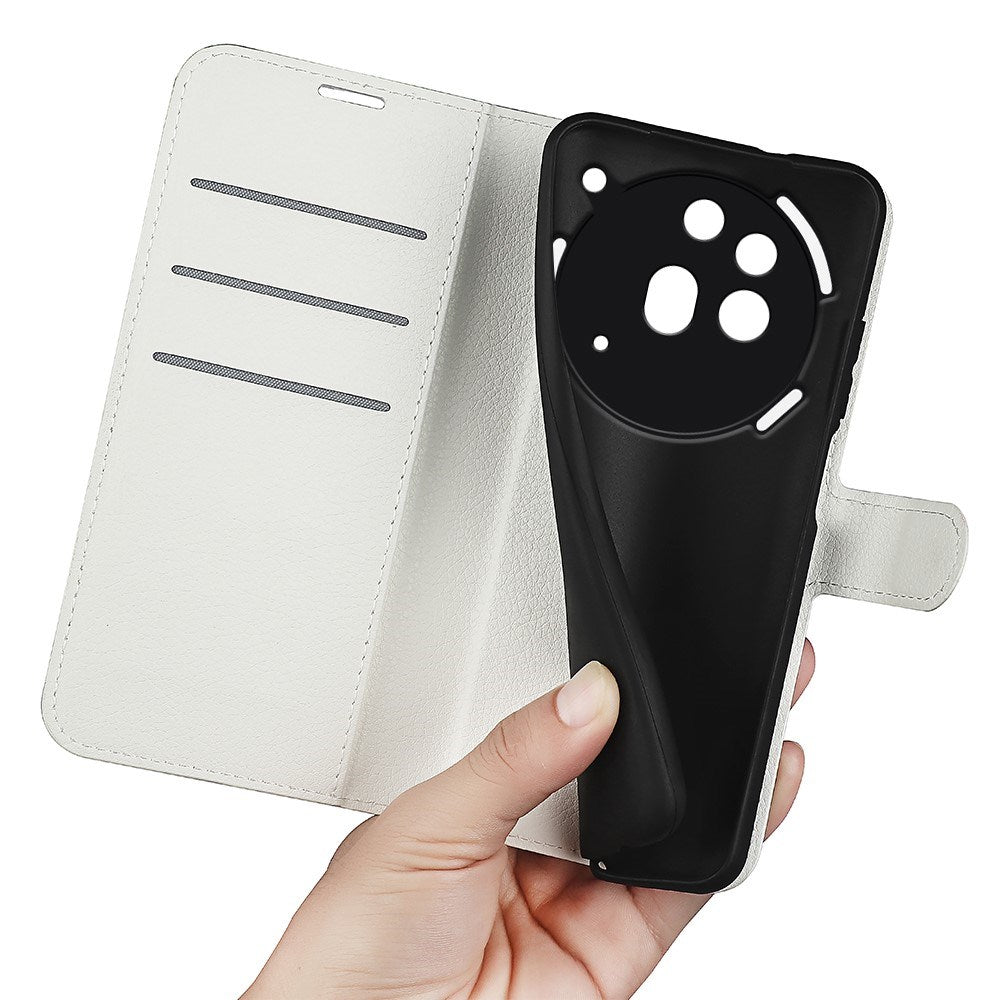 EIDERWOOD Nothing Phone (3a) Pro Faux Leather Flip Case with Cardholder & Stand Function - White