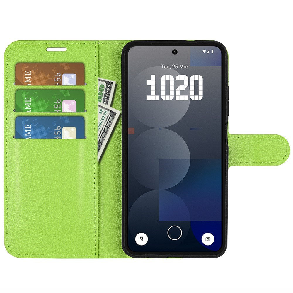 EIDERWOOD Nothing Phone (3a) Pro Faux Leather Flip Case with Cardholder & Stand Function - Green
