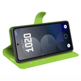 EIDERWOOD Nothing Phone (3a) Pro Faux Leather Flip Case with Cardholder & Stand Function - Green