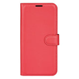 EIDERWOOD Nothing Phone (3a) Faux Leather Flip Case with Cardholder & Stand Function - Red