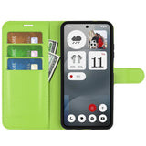 EIDERWOOD Nothing Phone (3a) Faux Leather Flip Case with Cardholder & Stand Function - Green