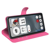 EIDERWOOD Nothing Phone (3a) Faux Leather Flip Case with Cardholder & Stand Function - Hot Pink