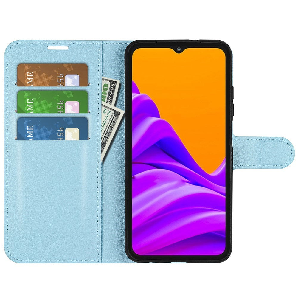 EIDERWOOD Samsung Galaxy Xcover 7 Pro Faux Leather Flip Case with Cardholder & Stand Function - Blue