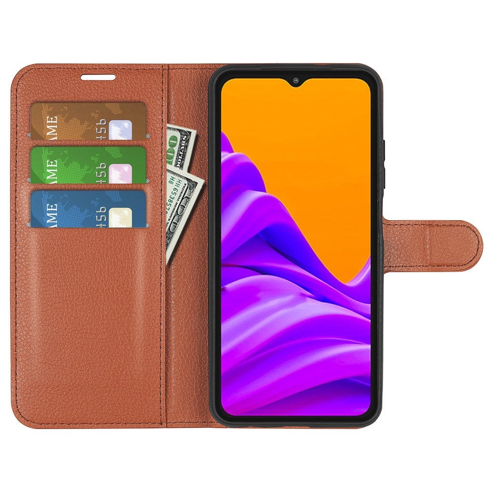 EIDERWOOD Samsung Galaxy Xcover 7 Pro Faux Leather Flip Case with Cardholder & Stand Function - Brown