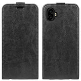 EIDERWOOD Samsung Galaxy Xcover 7 Pro Vertical Faux Leather Flip Case with Card Holder - Black