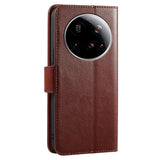 EIDERWOOD Xiaomi 15 Ultra Imitated Leather Flip Case - Brown