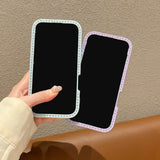 EIDERWOOD iPhone 16 Hybrid Case with Bows and Rhinestones - Transparent / Purple