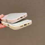 EIDERWOOD iPhone 16 Hybrid Case with Bows and Rhinestones - Transparent / Purple