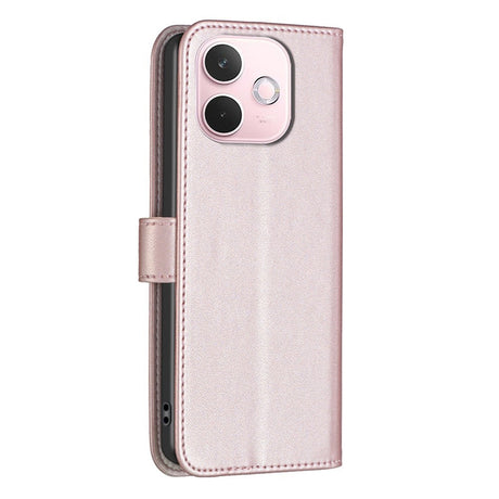 Oppo A5 Pro (4G / 5G) BINFEN Faux Leather Flip Case with Card Holder & Stand Function - Rose Gold