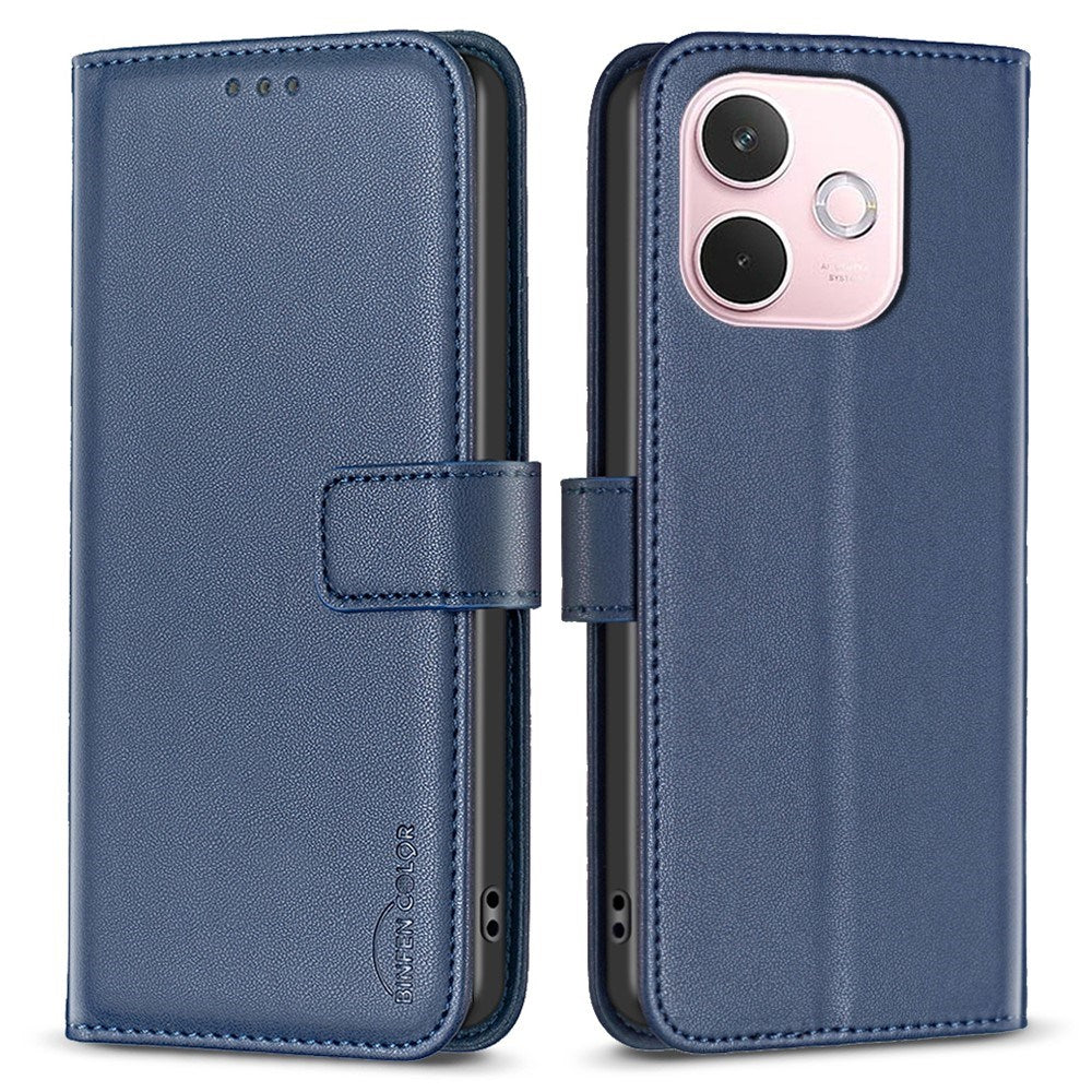 Oppo A5 Pro (4G / 5G) BINFEN Faux Leather Flip Case with Card Holder & Stand Function - Blue