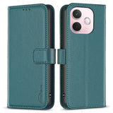Oppo A5 Pro (4G / 5G) BINFEN Faux Leather Flip Case with Card Holder & Stand Function - Green